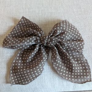 Modcloth | Brown and White Polka Dot Bow Hair Accessory